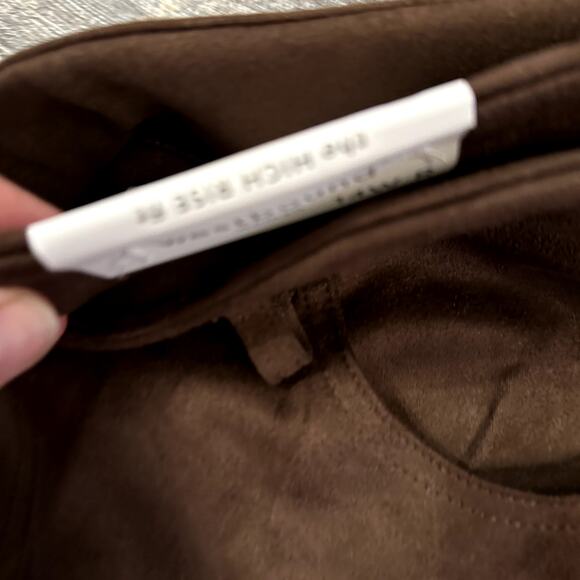 Westbound Womens Brown Solid suede Super Stretch Comfort High Rise Skinny Sz 14W - Picture 4 of 5